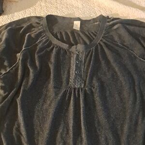 We The Free Charcoal Gray Top